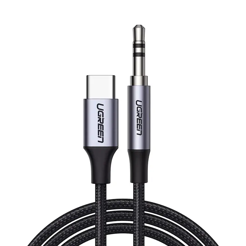 Cable Audio Usb-C A 3.5Mm 1M Aluminio Gris Oscuro Av143 Ugreen