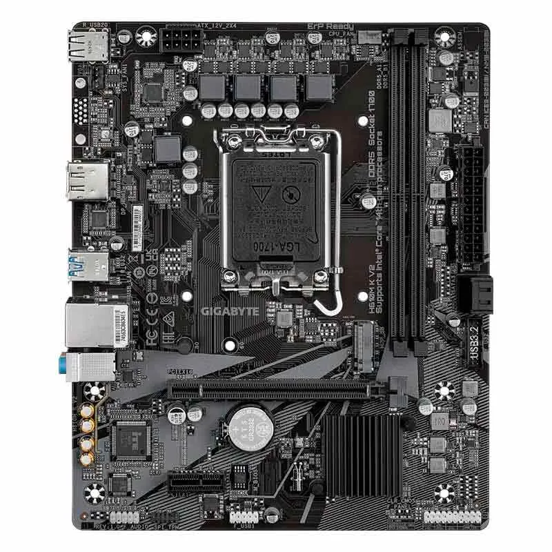 Motherboard Gigabyte H610M K V2 Socket LGA1700 12th, 13th y 14th Gen 2xDDR5 Micro ATX