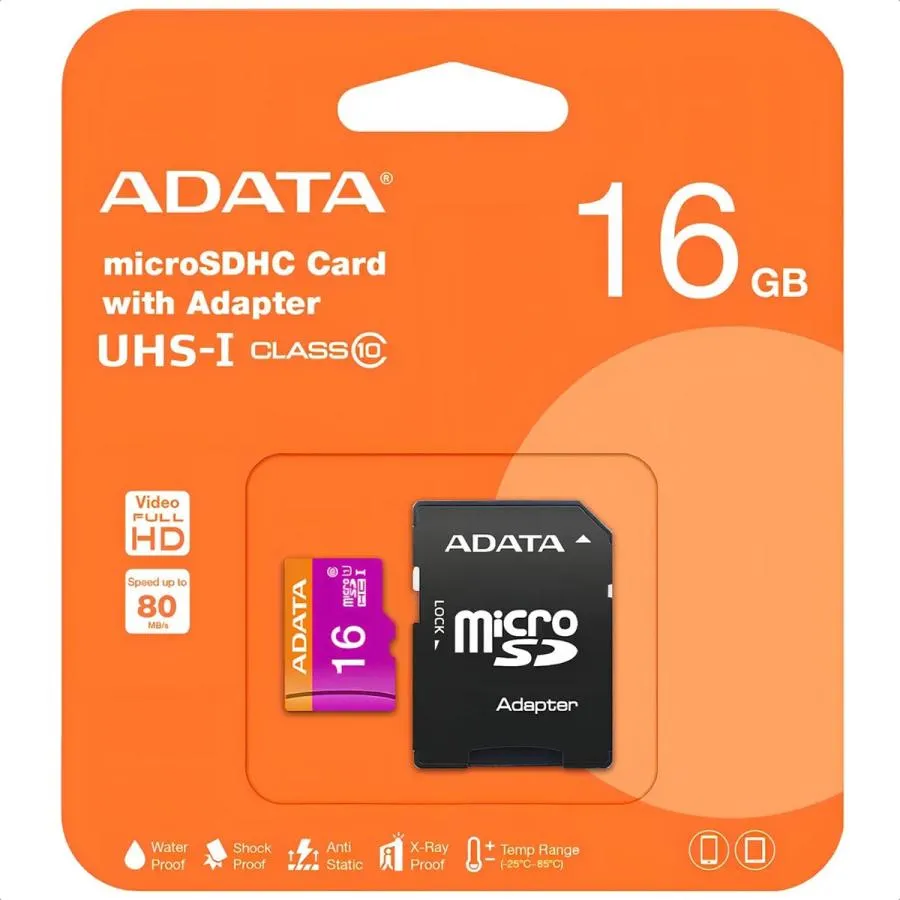 MEMORIA MICROSD ADATA 16GB CLASE 10 AUSDH16GUICL10- RA1