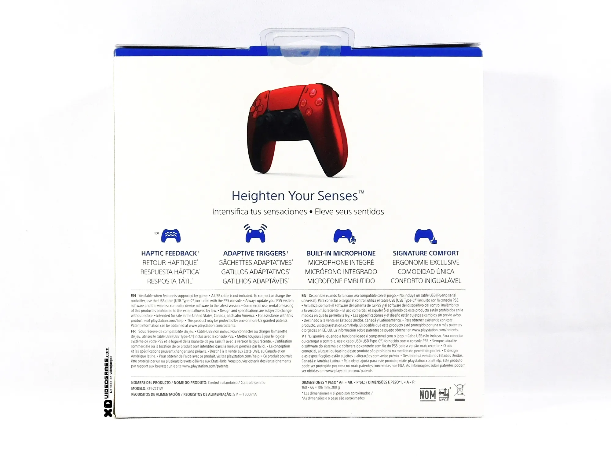 Control PlayStation DualSense para PS5, PC y Mac – Cosmic Red