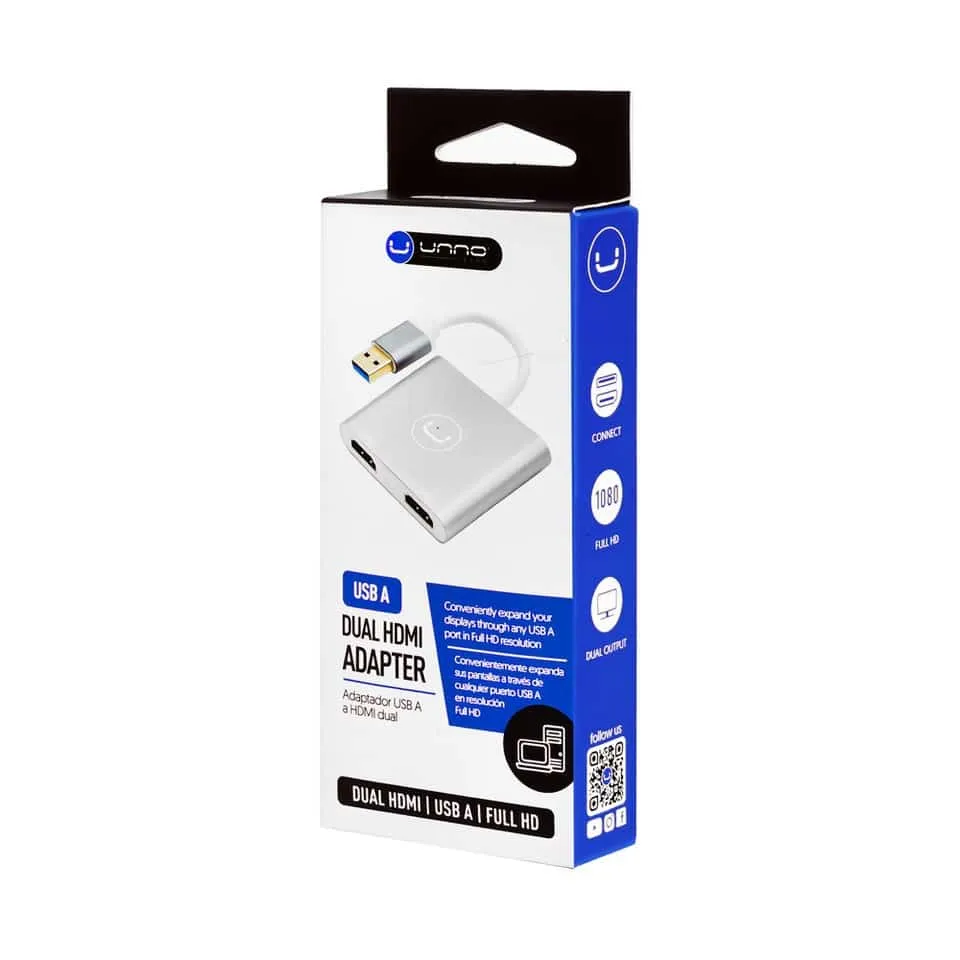 ADAPTADOR DE PUERTO USB A A DOBLE HDMI HB1102SV